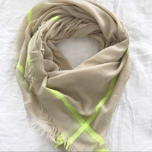 Tan and neon scarf from Target